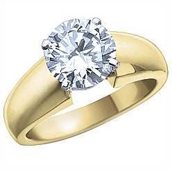 1.50 Carat Canadian Diamond, 14k Gold Solitaire Engagement Ring